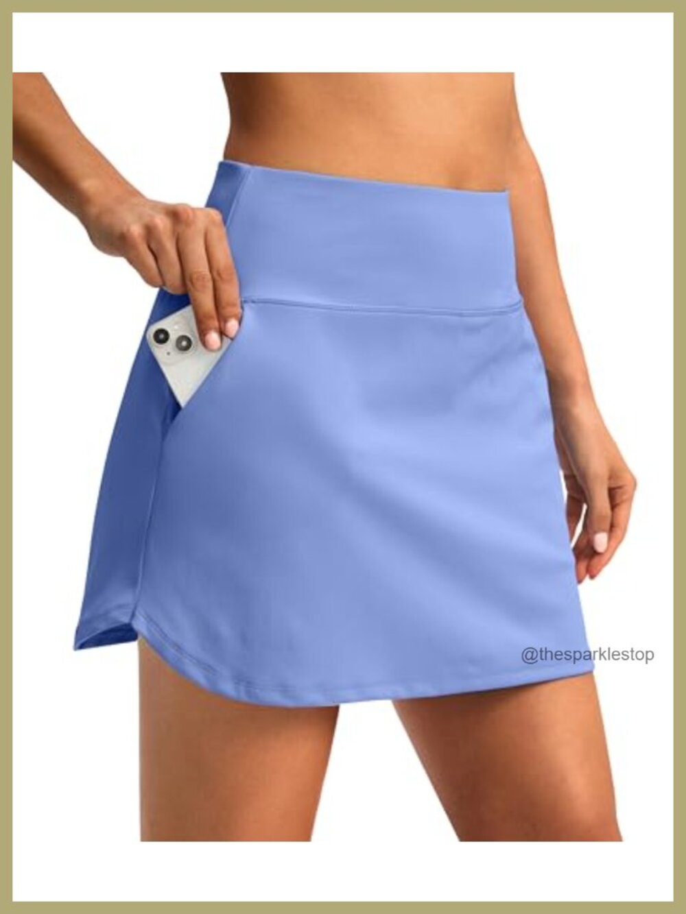 Women's Athletic Skort with 4 Pockets High Rise A-Line Golf Tennis